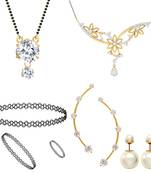 Multicolor cubic zirconia mangalsutra