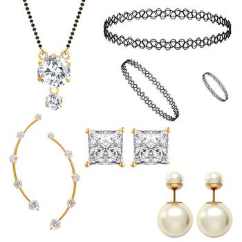 Multicolor cubic zirconia mangalsutra 1