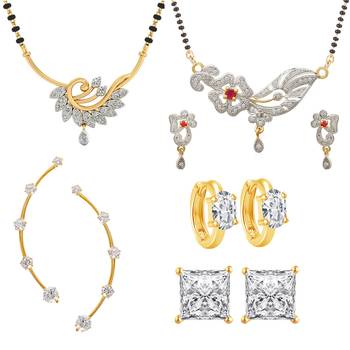 Multicolor cubic zirconia mangalsutra 1