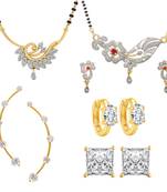 Multicolor cubic zirconia mangalsutra