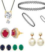 Multicolor cubic zirconia mangalsutra