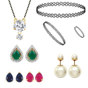 Multicolor cubic zirconia mangalsutra 1