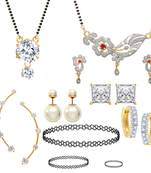 Multicolor cubic zirconia mangalsutra