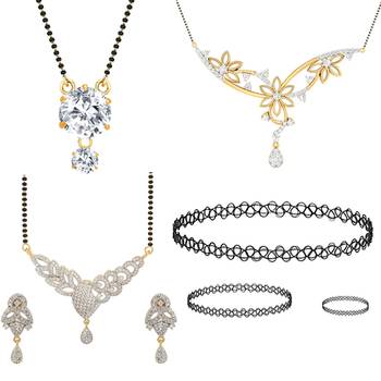 Multicolor cubic zirconia mangalsutra 1