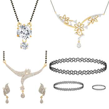 Multicolor cubic zirconia mangalsutra 1
