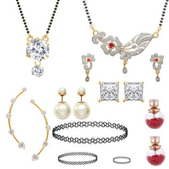 Multicolor cubic zirconia mangalsutra 1