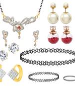 Multicolor cubic zirconia mangalsutra