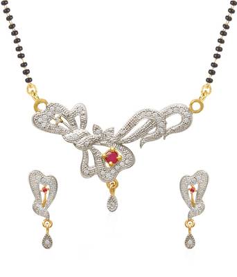 Multicolor cubic zirconia mangalsutra 2