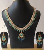 Gorgeous Blue Pearl Necklace Set