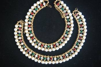 Multi Colour traditional anklets payal 1