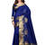 Blue embroidery silk saree with blouse