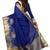 Blue embroidery silk saree with blouse