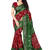 Maroon printed cotton silk saree with blouse