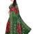 Maroon printed cotton silk saree with blouse