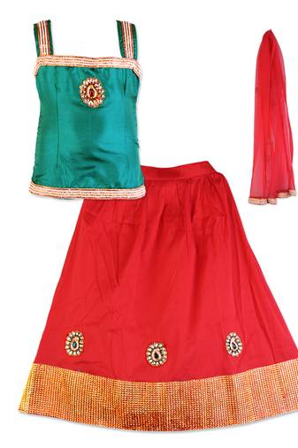 Blue Silk Readymade Lehenga Cholis