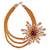 Gold & White Colored Lei Necklace