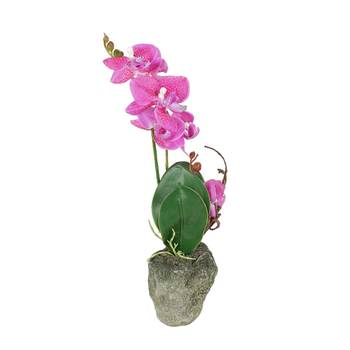 Beautiful Purple 32.5 Cm High Artificial Floral Stick With Vase 3