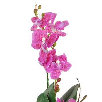 Beautiful Purple 32.5 Cm High Artificial Floral Stick With Vase 4