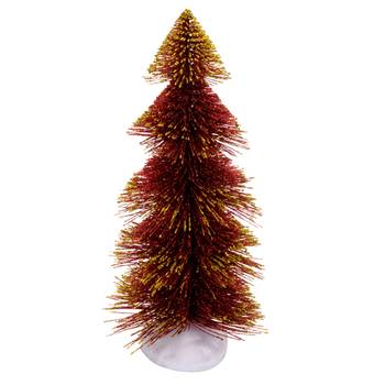Enticing Maroon With Gold Spread Decorative Christmas Tree 2