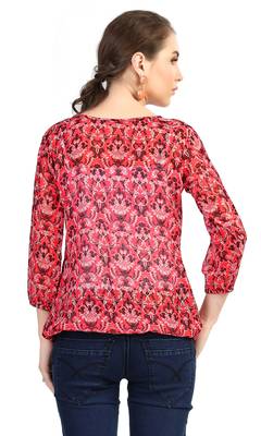women's multicolor digital print chiffon butti top 3