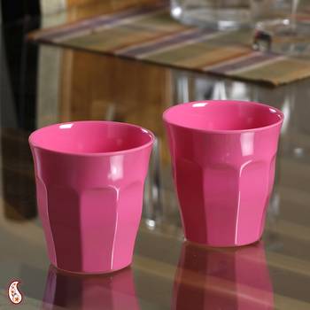 Cool Coral Pink Melamine Tumbler Set 1