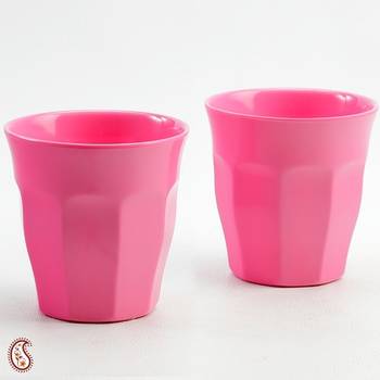 Cool Coral Pink Melamine Tumbler Set 2