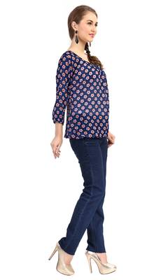 women's multicolor digital print chiffon butti top 4