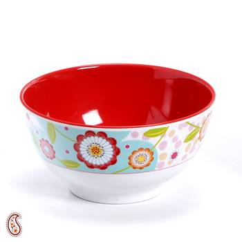 Watercolor Floral Print Melamine Bowl 2