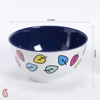 Leaves Design Print Melamine Bowl 2
