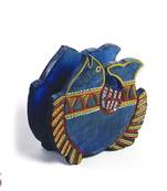 Hand Painted Fish Design Wood Coasters Set