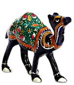 Blue & Green Camel Metal Showpiece