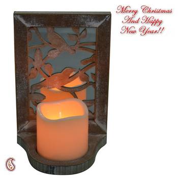 Beautiful Tea Light Holder With Mirror Art 3