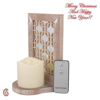 Attractive Tealight Holder With Artistic Mirrow Work 1