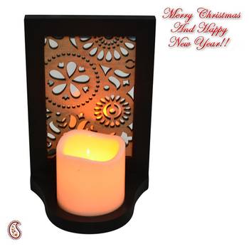 Wonderful Tealight Holder With Mirrow Work 3