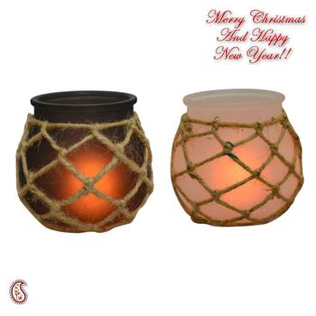 Black & White 2 Pot Shape Tealight Holders 1