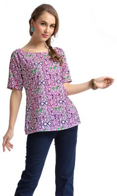 women's multicolor digital print crepe top 1