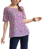women's multicolor digital print crepe top