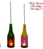 Charming & Elegant 2 Bottle Style Hanging Tealight Holders
