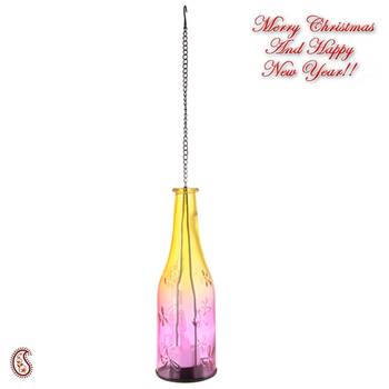 Charming & Elegant 2 Bottle Style Hanging Tealight Holders 3