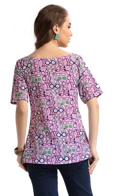 women's multicolor digital print crepe top 3