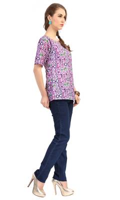 women's multicolor digital print crepe top 4
