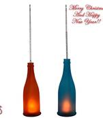 Solid & Beautiful Bottle Style Hanging Tealight Holders