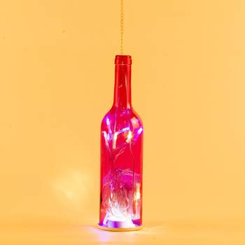 Purple Bottle Style Tealight Holder 2