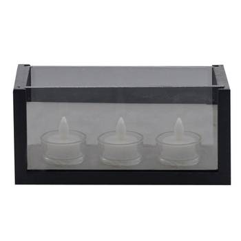 Rectangular Glass Walled Tealight Holder 1