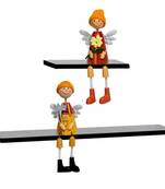 Simple & Glossy Brown Wall Shelves