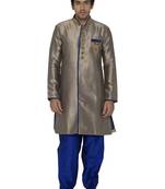 Blue Art Dupion Silk Kurta Pajama