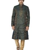 Green Brocade Kurta Pajama