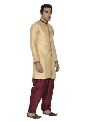 Beige Dupion Silk Kurta Pajama 2