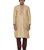 White Jaquard Kurta Pajama