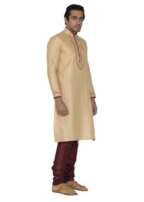 White Jaquard Kurta Pajama 3